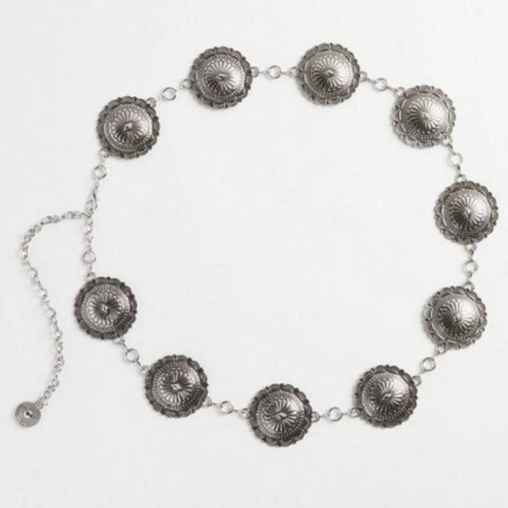 🆕 Silver Antiqued Disc Chain Belt 1 1X 14 16 2 2X 18 20 NWT Torrid New!